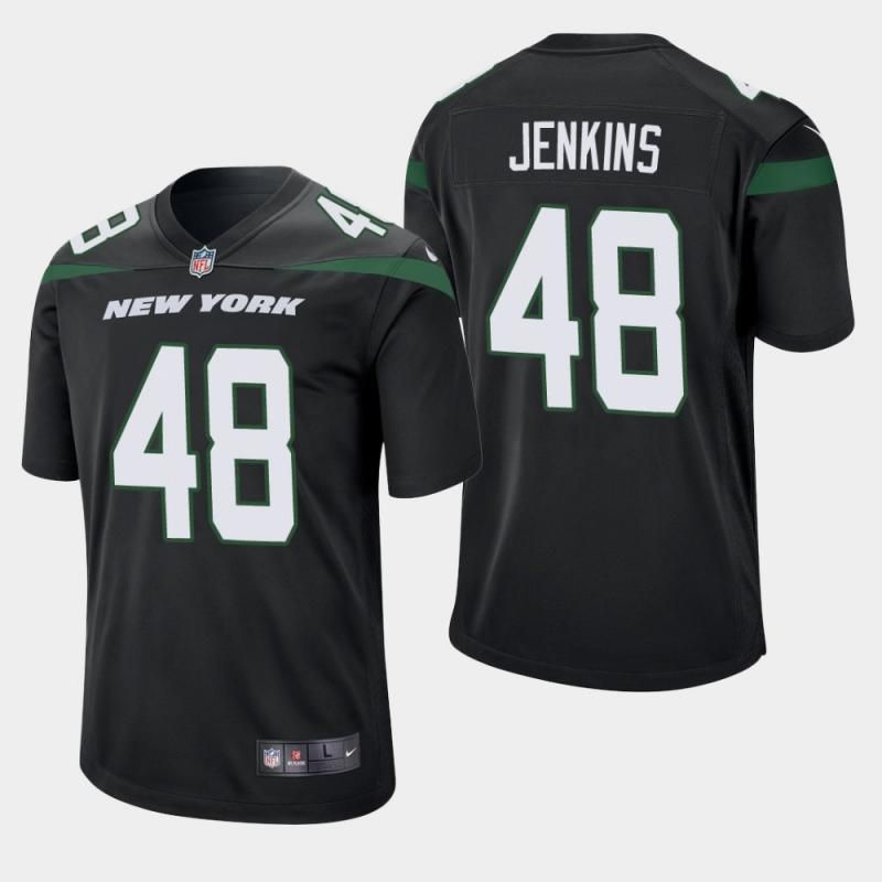 Men New York Jets 48 Jordan Jenkins Nike Black Game NFL Jersey